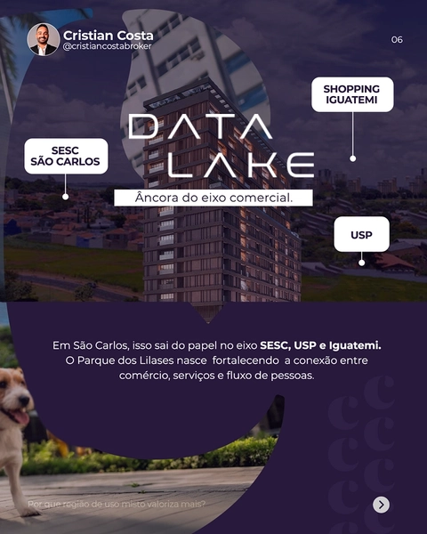 Data Lake - Sala Comercial de 44m² a 218,60m² no Jardim São Carlos em São Carlos/SP.: 1ª foto da galeria de imagens do imóvel