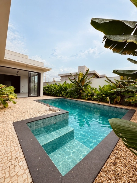 Casa nova de 3 Suítes e Piscina no Condomínio Damha IV em São Carlos/SP.: 1ª foto da galeria de imagens do imóvel