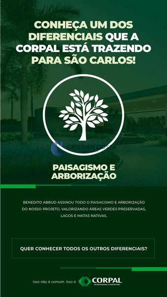 Terreno de 360m² no Essenza Corpal Living Resort em São Carlo/SP.: 15ª foto da galeria de imagens do imóvel
