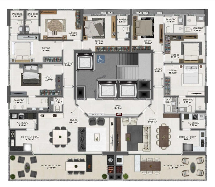 APARTAMENTO EM MEIA PRAIA: 2ª foto da galeria de imagens do imóvel