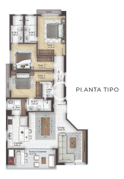 4 SUITES BEM LOCALIZADO MEIA PRAIA: 14ª foto da galeria de imagens do imóvel