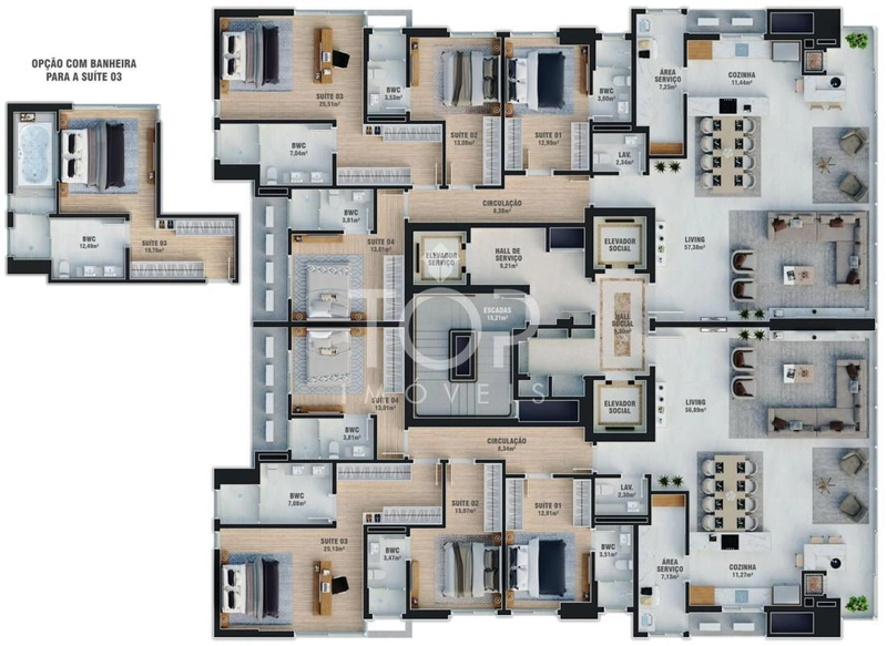 APARTAMENTO DIFERENCIADO QUADRA MAR EM MEIA PRAIA!: 34ª foto da galeria de imagens do imóvel