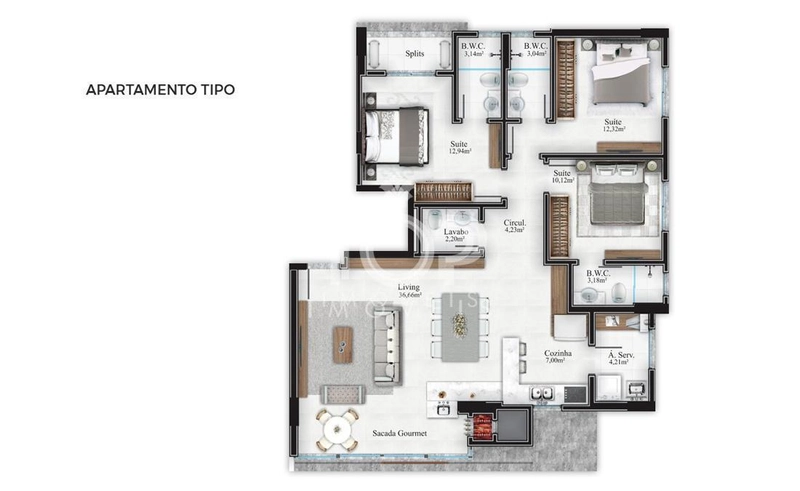 APARTAMENTO NOVO RECEM ENTREGUE CENTRO ITAPEMA: 2ª foto da galeria de imagens do imóvel