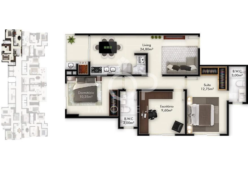 APARTAMENTO MOBILIADO: 29ª foto da galeria de imagens do imóvel