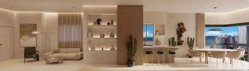 APARTAMENTO DIFERENCIADO EM MEIA PRAIA: 2ª foto da galeria de imagens do imóvel