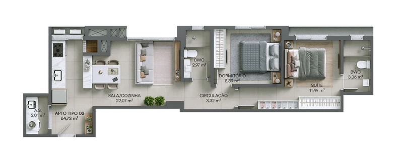 APARTAMENTO EM ITAPEMA: 1ª foto da galeria de imagens do imóvel