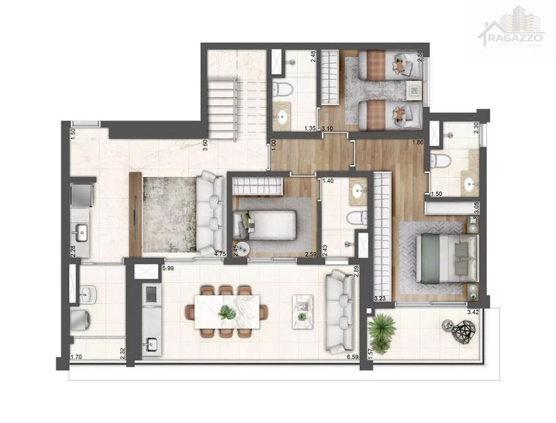 Cobertura Duplex à venda | 280m² | Wonder Ipiranga | 37º e 38º andares | 3 Suítes + 3 Vagas: 30ª foto da galeria de imagens do imóvel