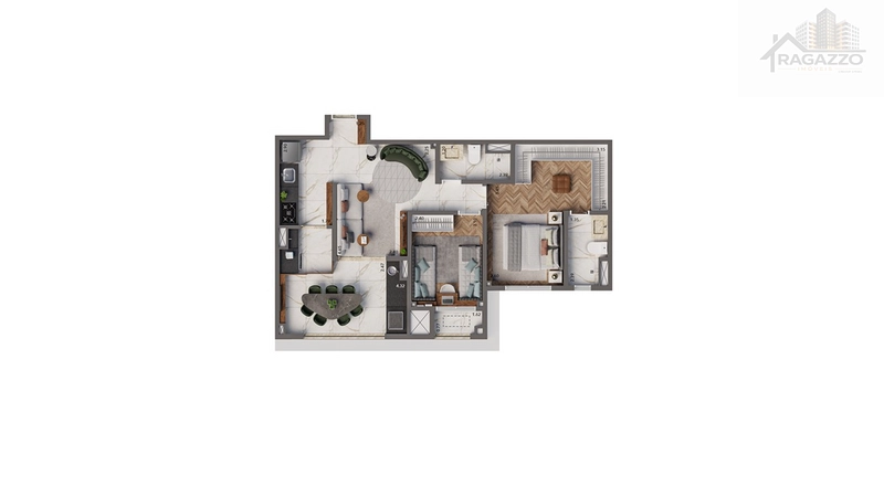 Living Hereditá Alto Ipiranga: Apartamento 69m² - Pronto para Morar: 2ª foto da galeria de imagens do imóvel