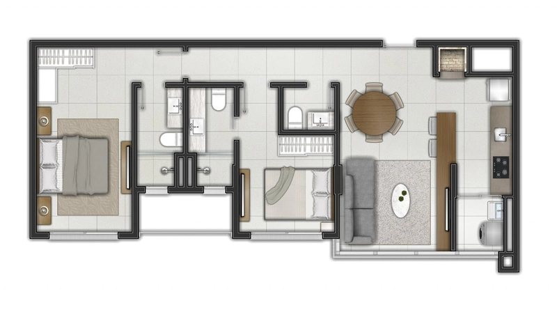 Apartamento 2 suítes em Torres: 10ª foto da galeria de imagens do imóvel