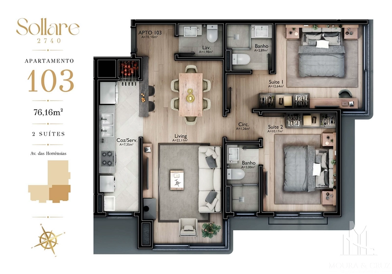 Apartamento 2 quartos no Jardim Bela Vista em Gramado: 8ª foto da galeria de imagens do imóvel