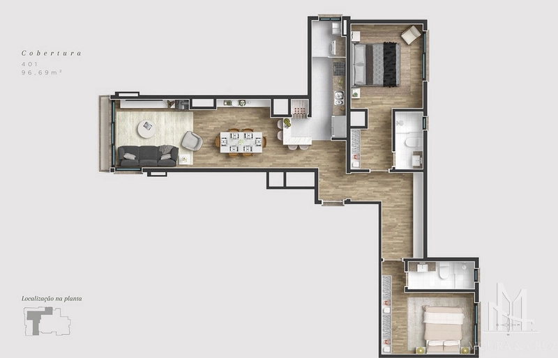 Apartamento Cobertura 2 quartos no Centro de Canela: 10ª foto da galeria de imagens do imóvel