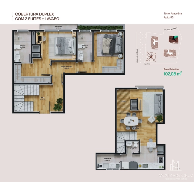Cobertura Duplex 2 quartos no Bairro Planalto em Gramado: 21ª foto da galeria de imagens do imóvel