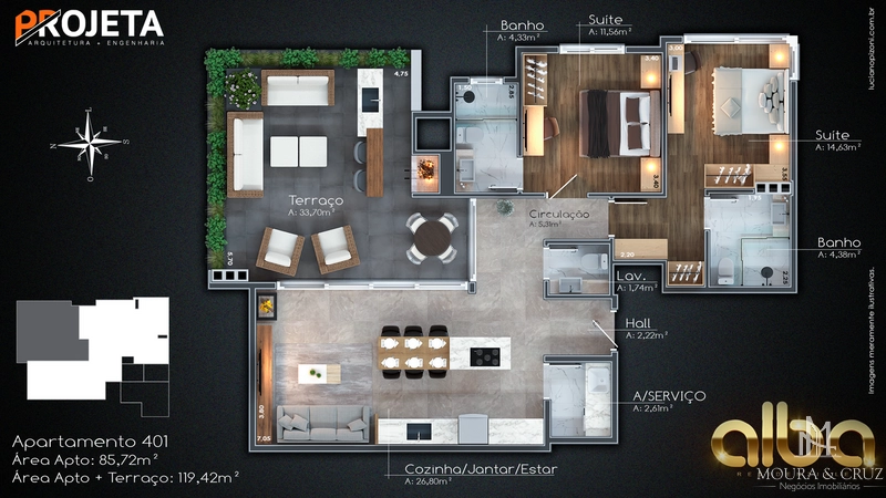 Apartamento Cobertura 2 quartos no Carniel em Gramado: 10ª foto da galeria de imagens do imóvel