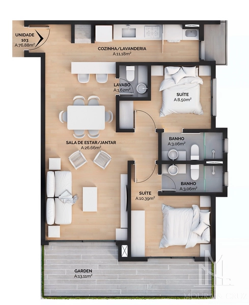 Apartamento 2 quartos no Bavária em Gramado: 13ª foto da galeria de imagens do imóvel