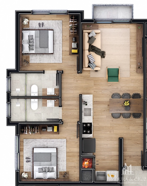Apartamento 2 quartos em Gramado: 8ª foto da galeria de imagens do imóvel