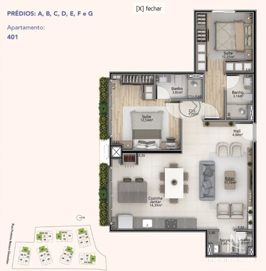 Apartamento 2 suítes em Gramado: 13ª foto da galeria de imagens do imóvel