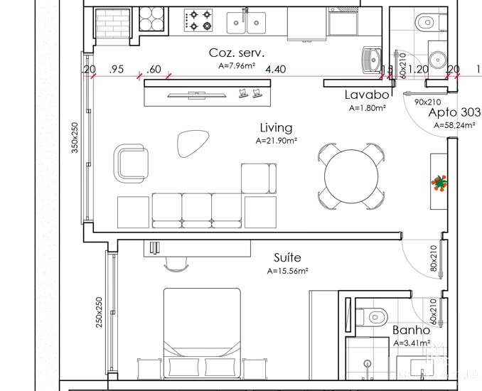 Apartamento 1 quarto no Planalto em Gramado: 12ª foto da galeria de imagens do imóvel
