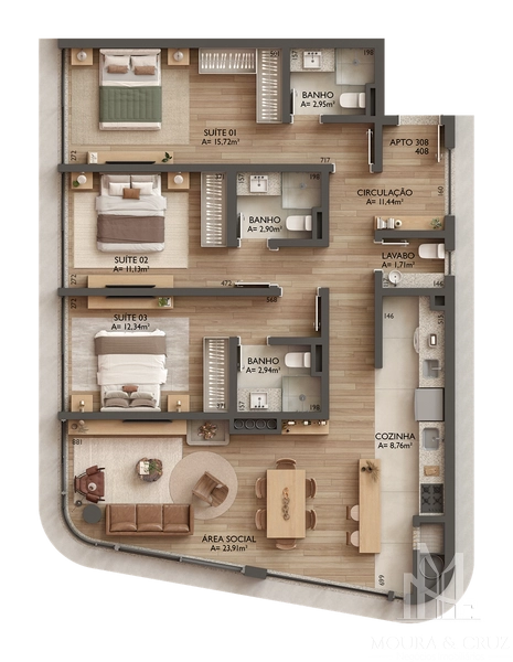 Apartamento 3 quartos no Planalto em Gramado: 21ª foto da galeria de imagens do imóvel
