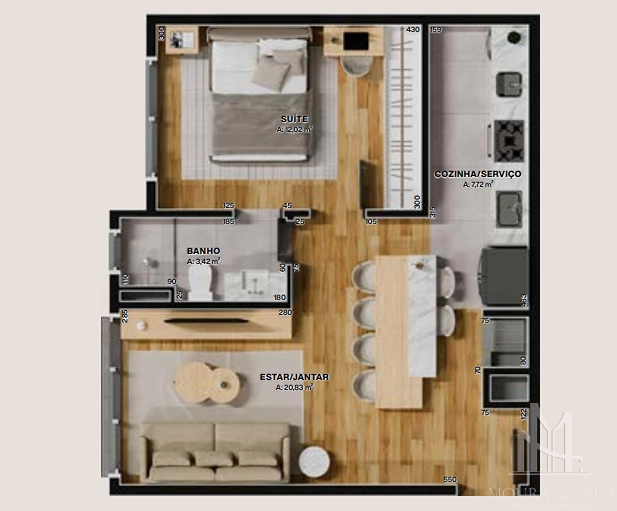 Apartamento com 1 quarto em Gramado: 21ª foto da galeria de imagens do imóvel