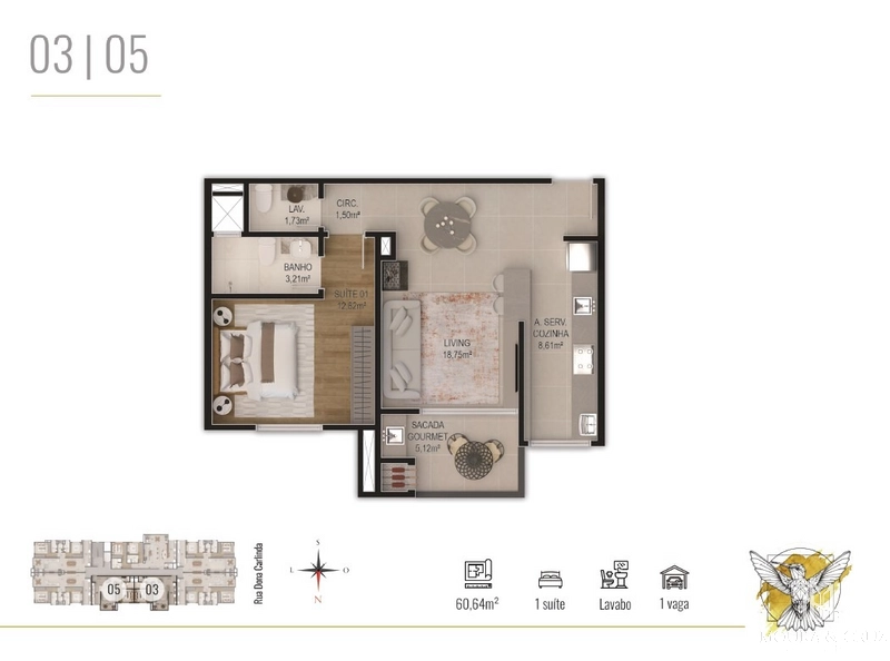 Apartamento 1 quarto no Centro de Canela: 9ª foto da galeria de imagens do imóvel