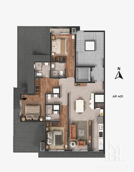 Apartamento Cobertura 3 quartos no Centro de Gramado: 6ª foto da galeria de imagens do imóvel