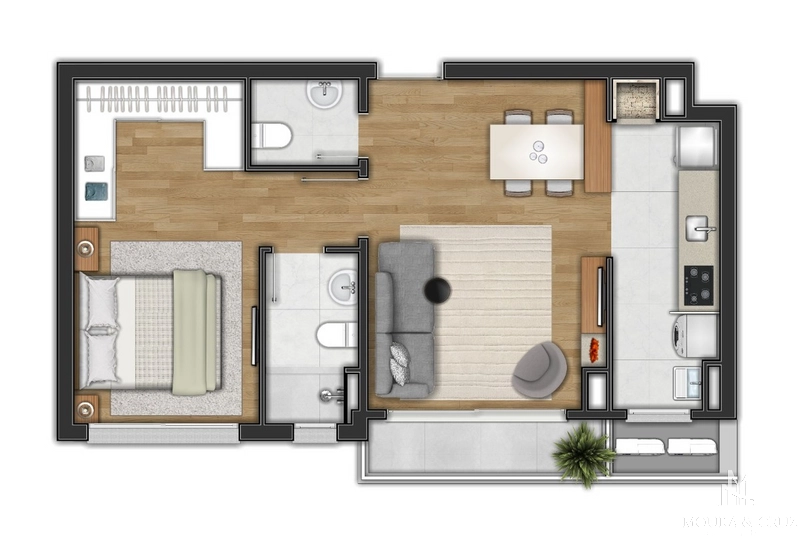 Apartamento 1 quarto no Centro de Canela: 6ª foto da galeria de imagens do imóvel