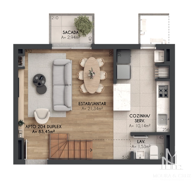 Apartamento Duplex 2 quartos no bairro Planalto em Gramado: 12ª foto da galeria de imagens do imóvel