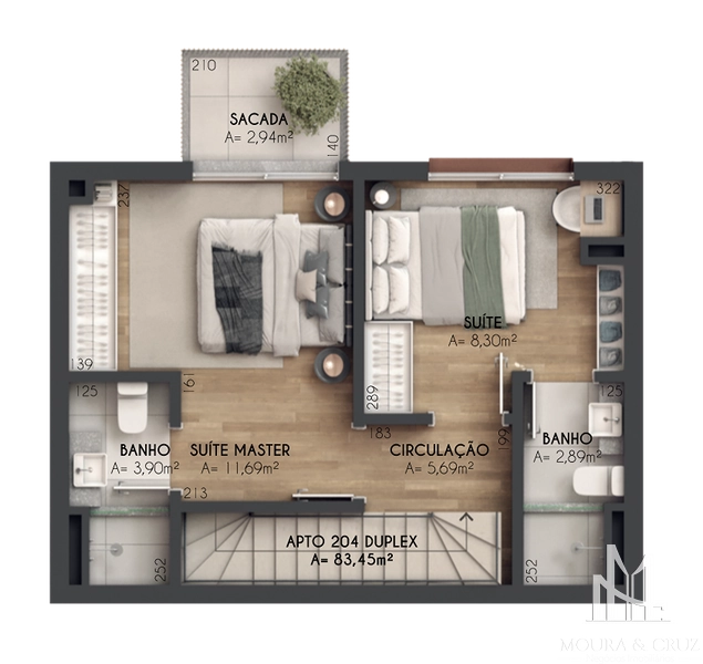 Apartamento Duplex 2 quartos no bairro Planalto em Gramado: 13ª foto da galeria de imagens do imóvel