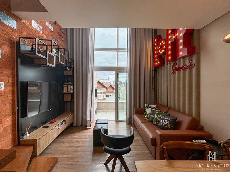Apartamento Loft 1 quarto mobiliado no Centro de Gramado: 1ª foto da galeria de imagens do imóvel