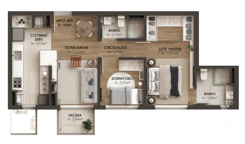 Apartamento Cobertura 2 quartos no bairro Planalto em Gramado: 10ª foto da galeria de imagens do imóvel