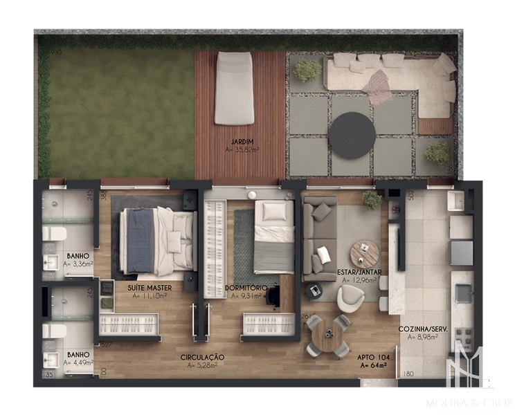 Apartamento Garden 2 quartos no bairro Planalto em Gramado: 10ª foto da galeria de imagens do imóvel