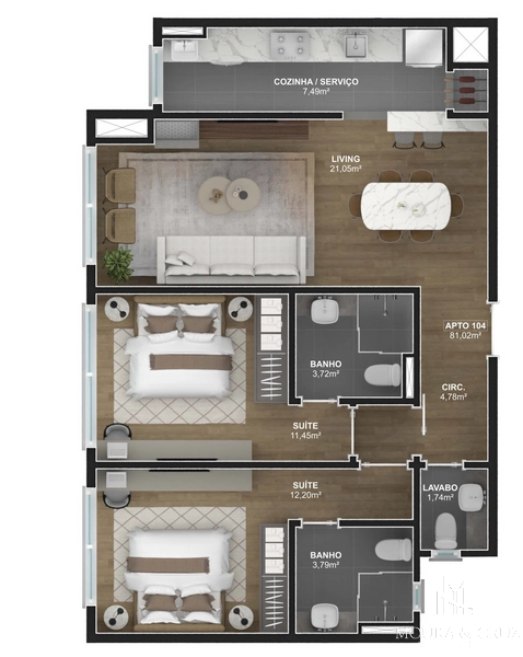 Apartamento 2 quartos no Centro de Gramado: 14ª foto da galeria de imagens do imóvel