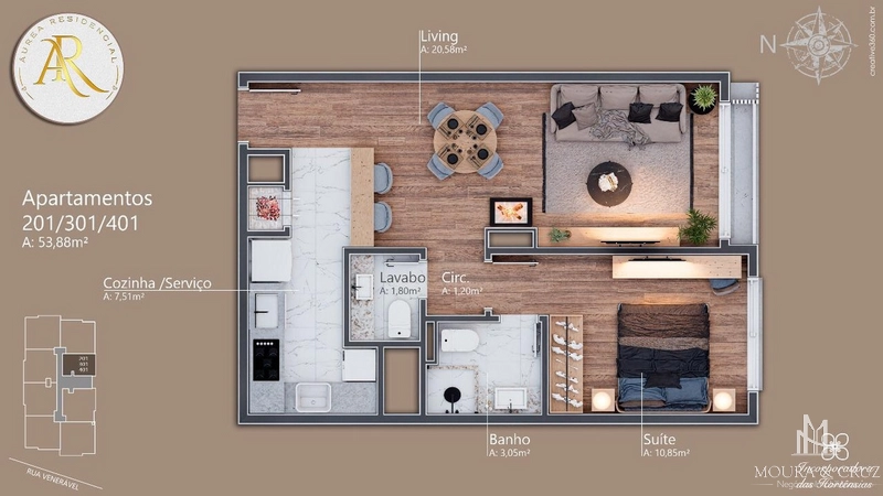 Apartamento 1 quarto em Gramado: 10ª foto da galeria de imagens do imóvel