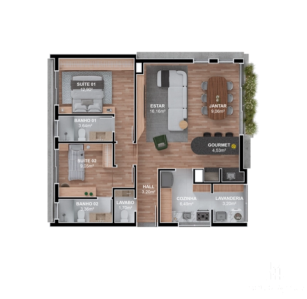 Apartamento 2 quartos em Gramado: 15ª foto da galeria de imagens do imóvel