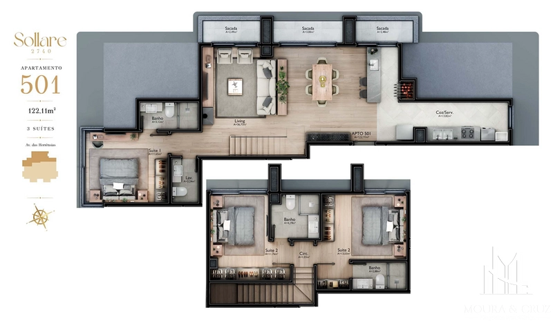 Apartamento 3 quartos no Jardim Bela Vista em Gramado: 8ª foto da galeria de imagens do imóvel