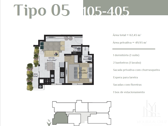 Apartamento 1 quarto no Centro de Canela: 11ª foto da galeria de imagens do imóvel