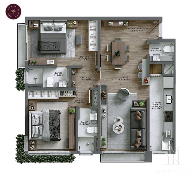 Apartamento 2 quartos no bairro Avenida Central em Gramado: 20ª foto da galeria de imagens do imóvel