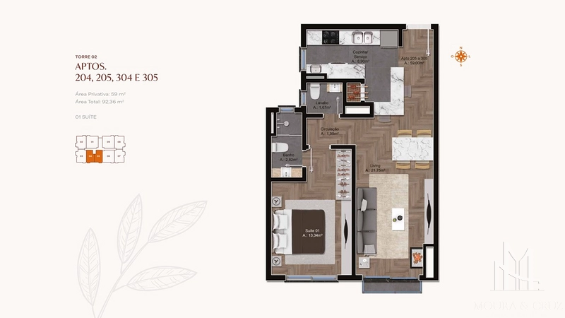 Apartamento 1 quarto no Centro de Gramado: 13ª foto da galeria de imagens do imóvel