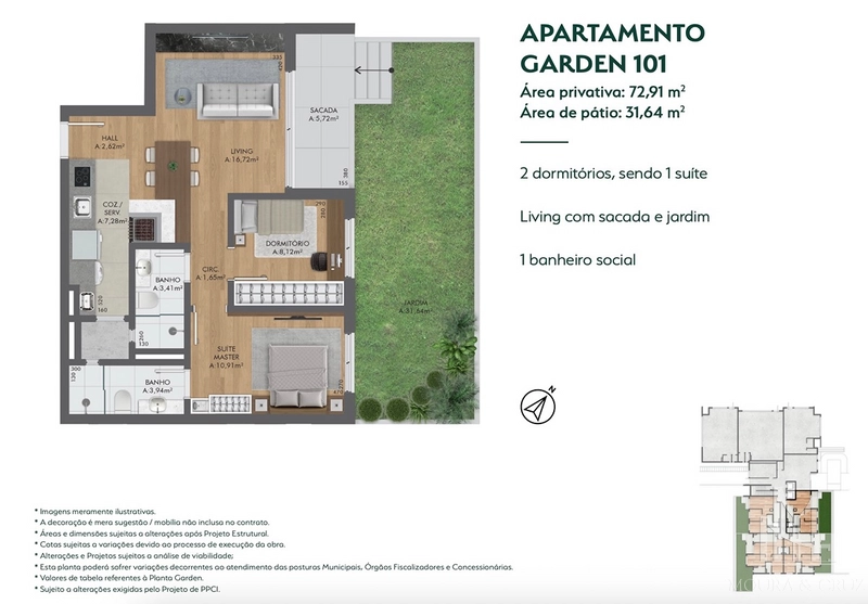 Apartamento Garden 2 quartos no Planalto em Gramado: 10ª foto da galeria de imagens do imóvel