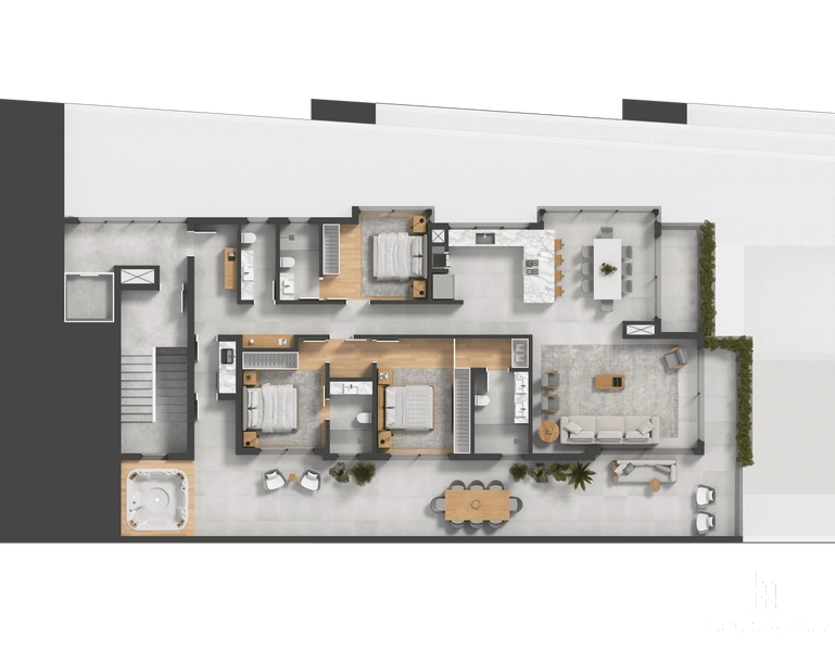 Apartamento Garden 3 quartos no centro de Gramado: 6ª foto da galeria de imagens do imóvel