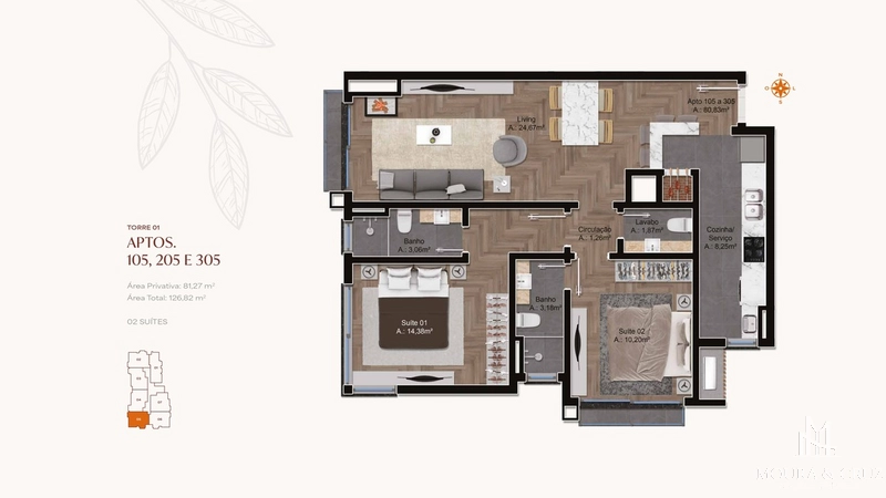 Apartamento 2 quartos no Centro de Gramado: 6ª foto da galeria de imagens do imóvel