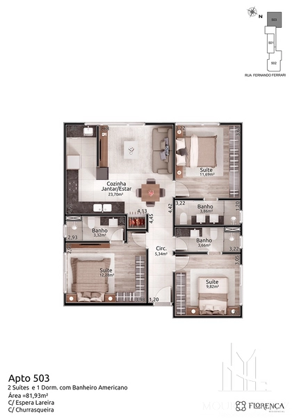 Apartamento Cobertura 3 quartos em Canela: 13ª foto da galeria de imagens do imóvel