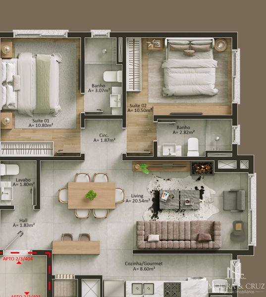 Apartamento 2 quartos no centro de Gramado: 14ª foto da galeria de imagens do imóvel