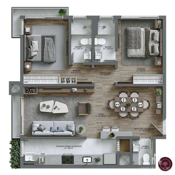 Apartamento 2 quartos no bairro Avenida Central em Gramado: 5ª foto da galeria de imagens do imóvel