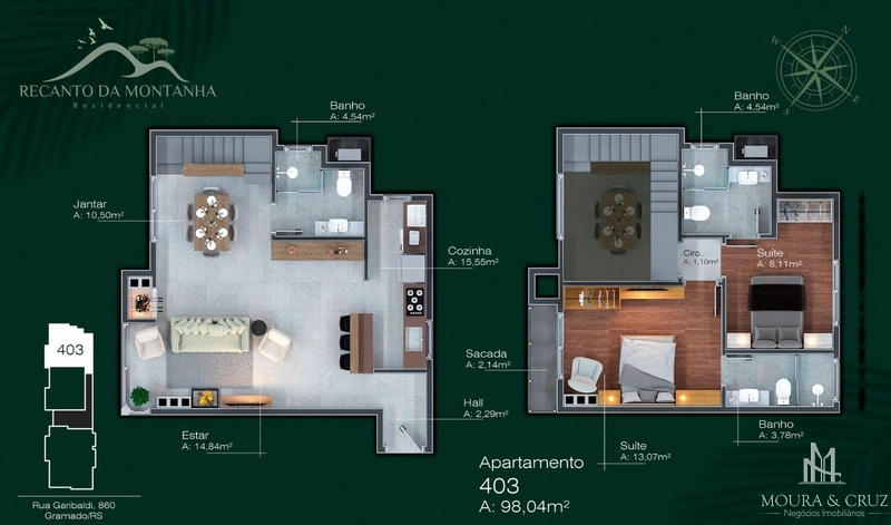 Apartamento Cobertura Duplex 2 quartos em Gramado: 13ª foto da galeria de imagens do imóvel