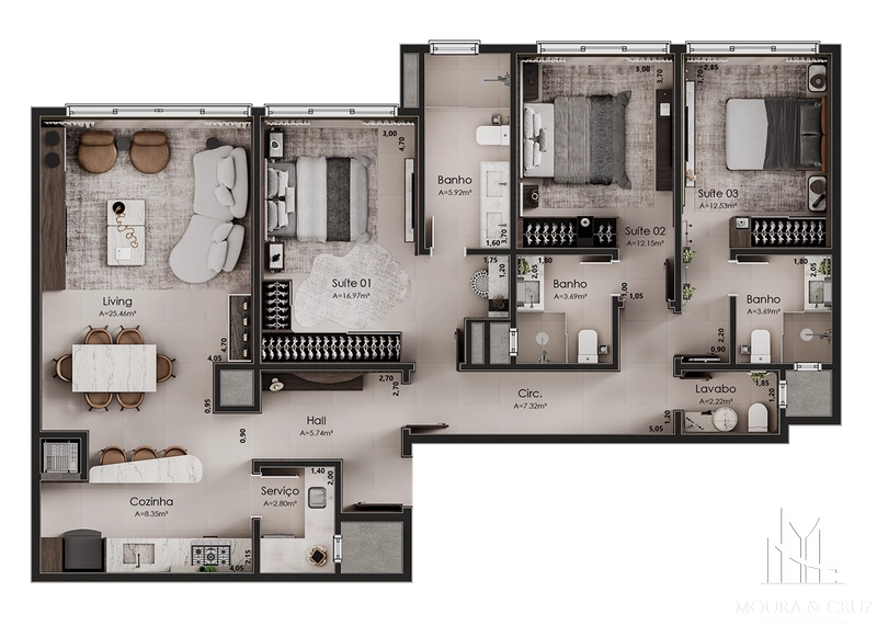 Apartamento cobertura 3 quartos no Centro de Gramado: 22ª foto da galeria de imagens do imóvel