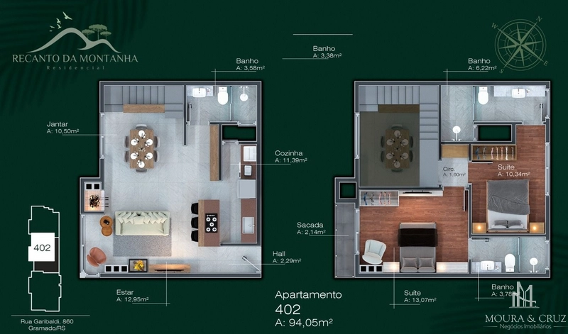 Apartamento Cobertura Duplex 2 quartos em Gramado: 13ª foto da galeria de imagens do imóvel