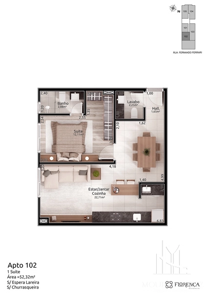 Apartamento 1 quarto em Canela: 13ª foto da galeria de imagens do imóvel