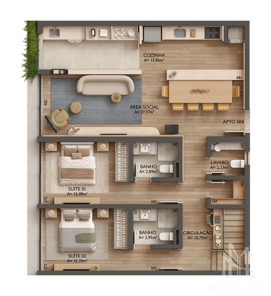 Apartamento Cobertura Duplex 3 quartos em Gramado: 22ª foto da galeria de imagens do imóvel