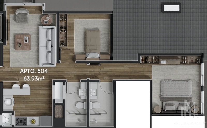 Apartamento Cobertura 2 quartos no Centro de Canela: 8ª foto da galeria de imagens do imóvel